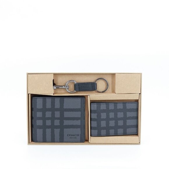 Coach Boxed 3 In 1 Wallet Gift Set Graphite/ Black OS - Picture 8 of 14